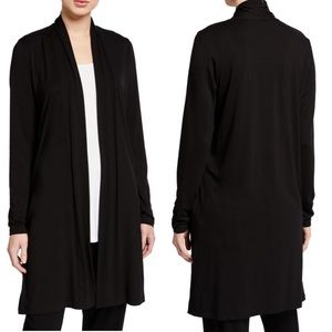 Eileen Fisher Open-Front Jersey Straight Cardigan